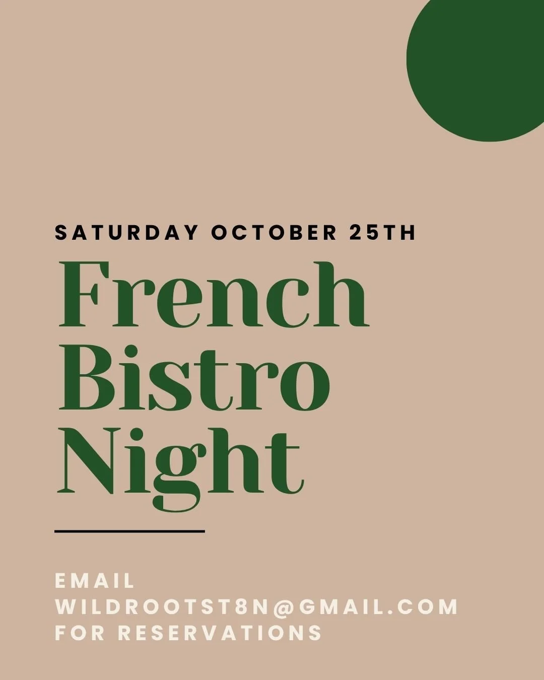 Many of the best foods are French so join us to taste Chef Tony and Evan&rsquo;s take on French classics like escargot, tartar and mussels! The menu will be A La Carte meaning you can order as many or as little as you would like. 

We will be taking 