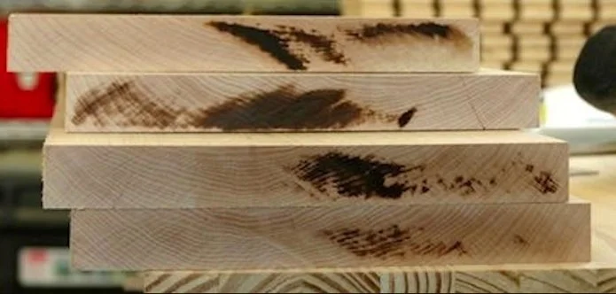 Slowing down feed rate can lead to scorching and blade marks on your wood.