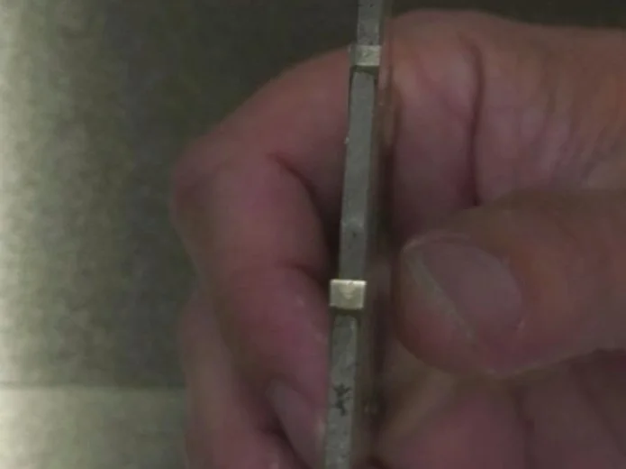 Modern blade with carbide teeth that creates 1/8 inch kerf.