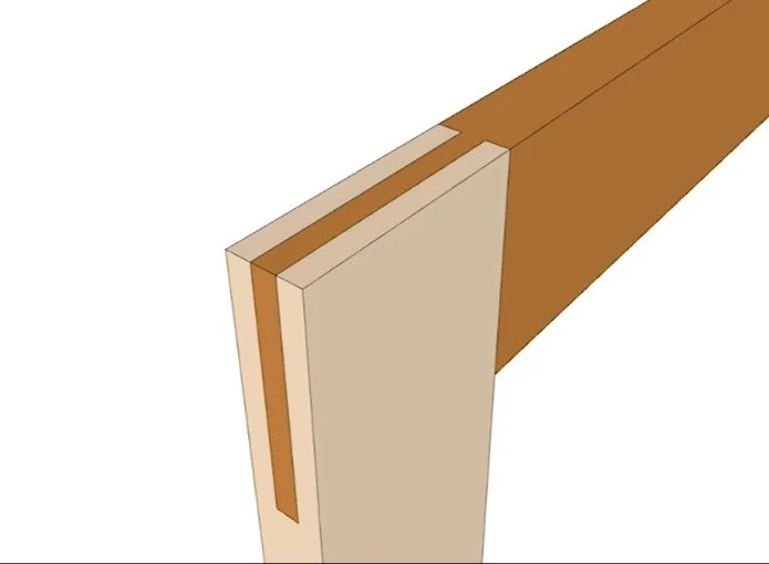 a digital rendering of a bridle joint
