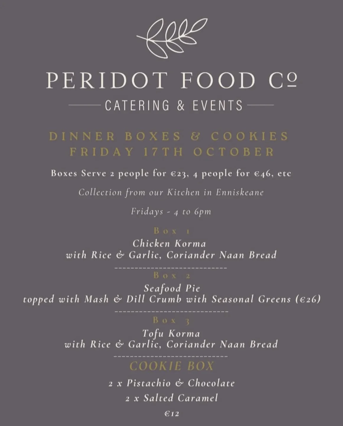 This week, we have introduced a delicious Seafood Pie topped with a Mashed Potato &amp; Dill Crumb...go on, give it a go!!! 

☎️ Call or WhatsApp us on 083-1299446 to place your order before 6pm this Thursday 

📍Collections from our kitchen in Ennis