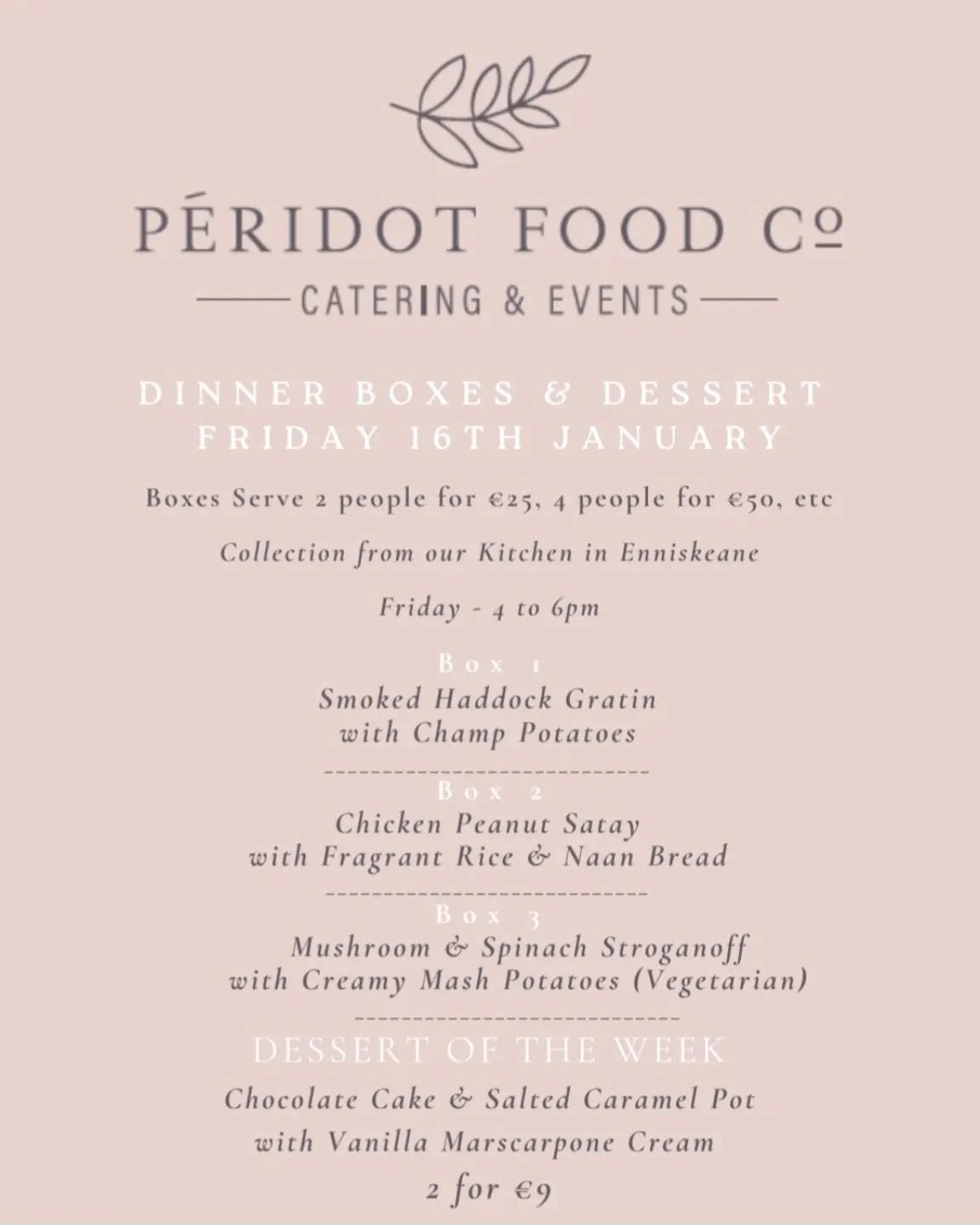 Another new addition this week with our Smoked Haddock Gratin or why not go for a Vegetarian Mushroom and Spinach Stroganoff with Creamy Mash Potatoes....both dishes bursting with flavour 👌

Our curry dish this week is Chicken Peanut Satay with Frag