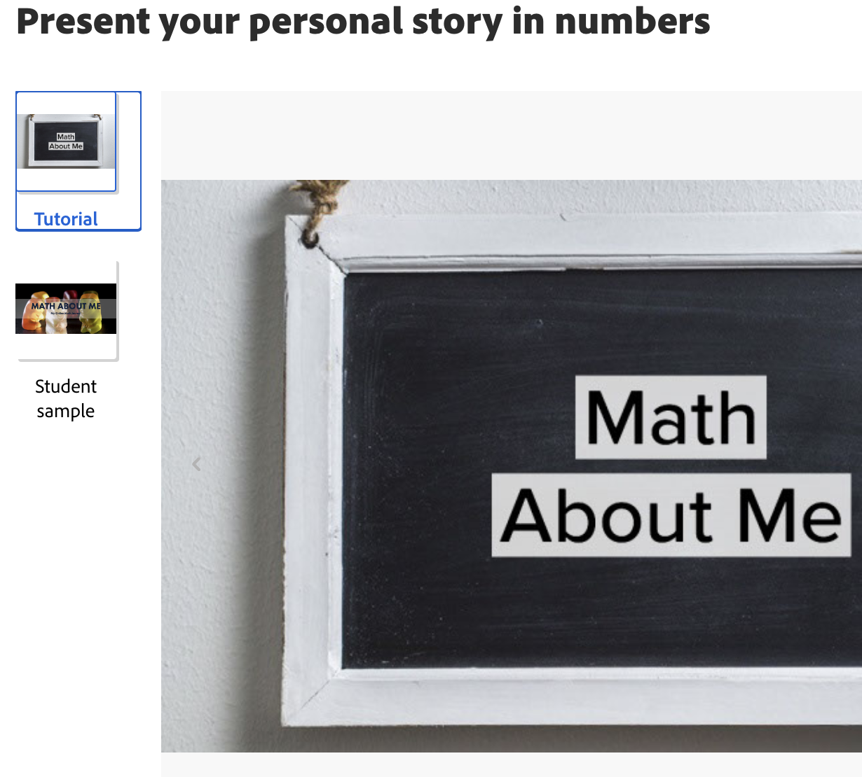 Math: Create Your Story in Numbers