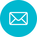 Icon of an envelope inside a blue circle.