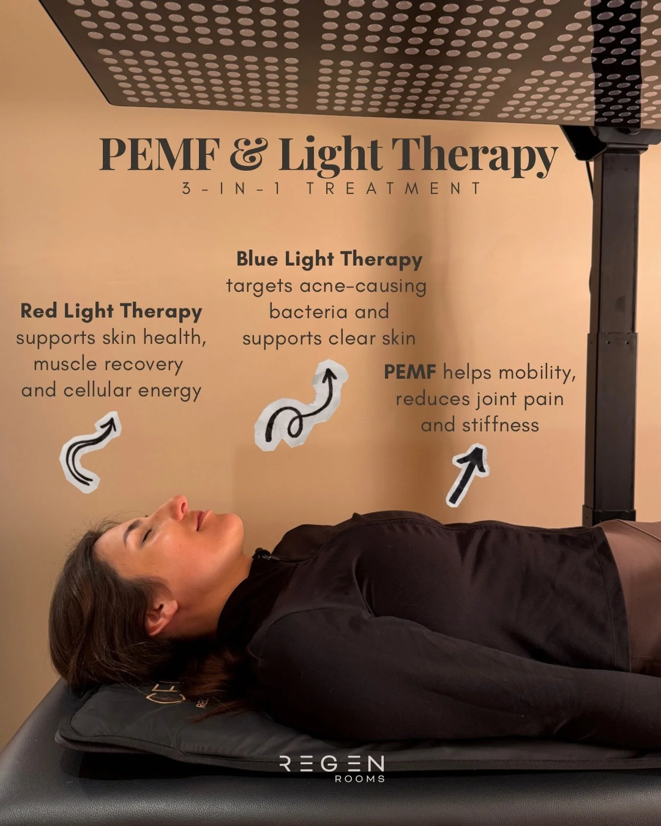 3 therapies. 1 session. ⚡️🔴🔵

Our Celler8 3-in-1 therapy combines:

⚡️ PEMF &ndash; supports joint health, circulation, muscle recovery and sleep quality
🔴 Red light therapy &ndash; supports skin health, collagen production and cellular energy, wh