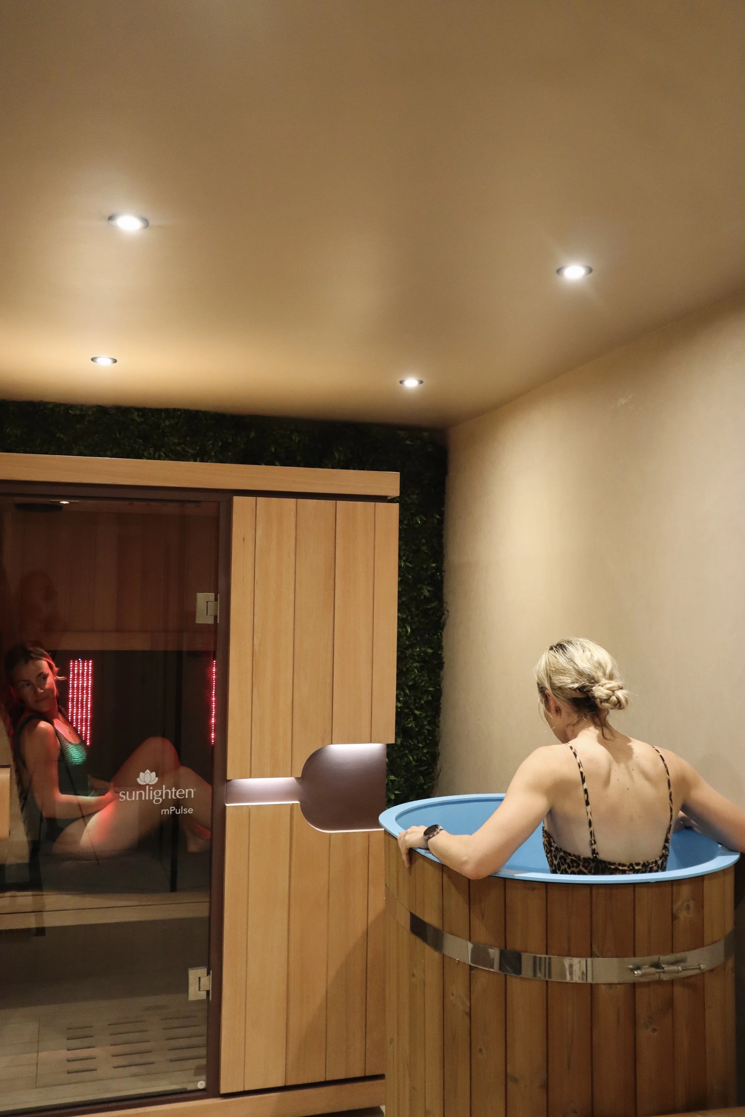 Sunlighten mPulse infrared sauna at ReGen Rooms used as part of contrast therapy sessions