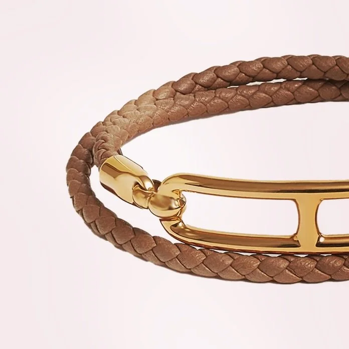 New Arrival: Hermes Roulis Double Tour bracelet in brown and rose gold 🤎