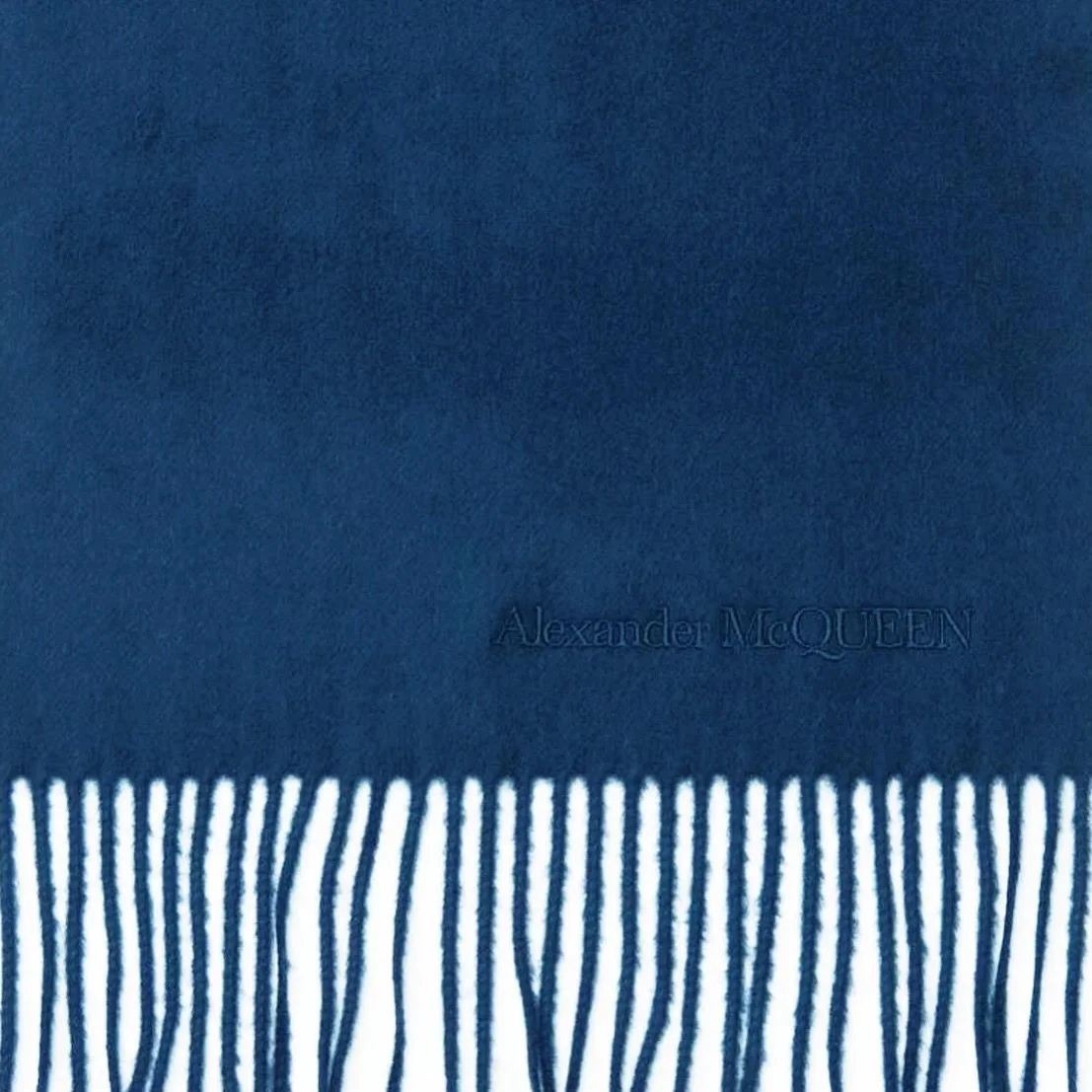 New Arrival: Alexander McQueen cashmere scarf in cobalt blue 💙