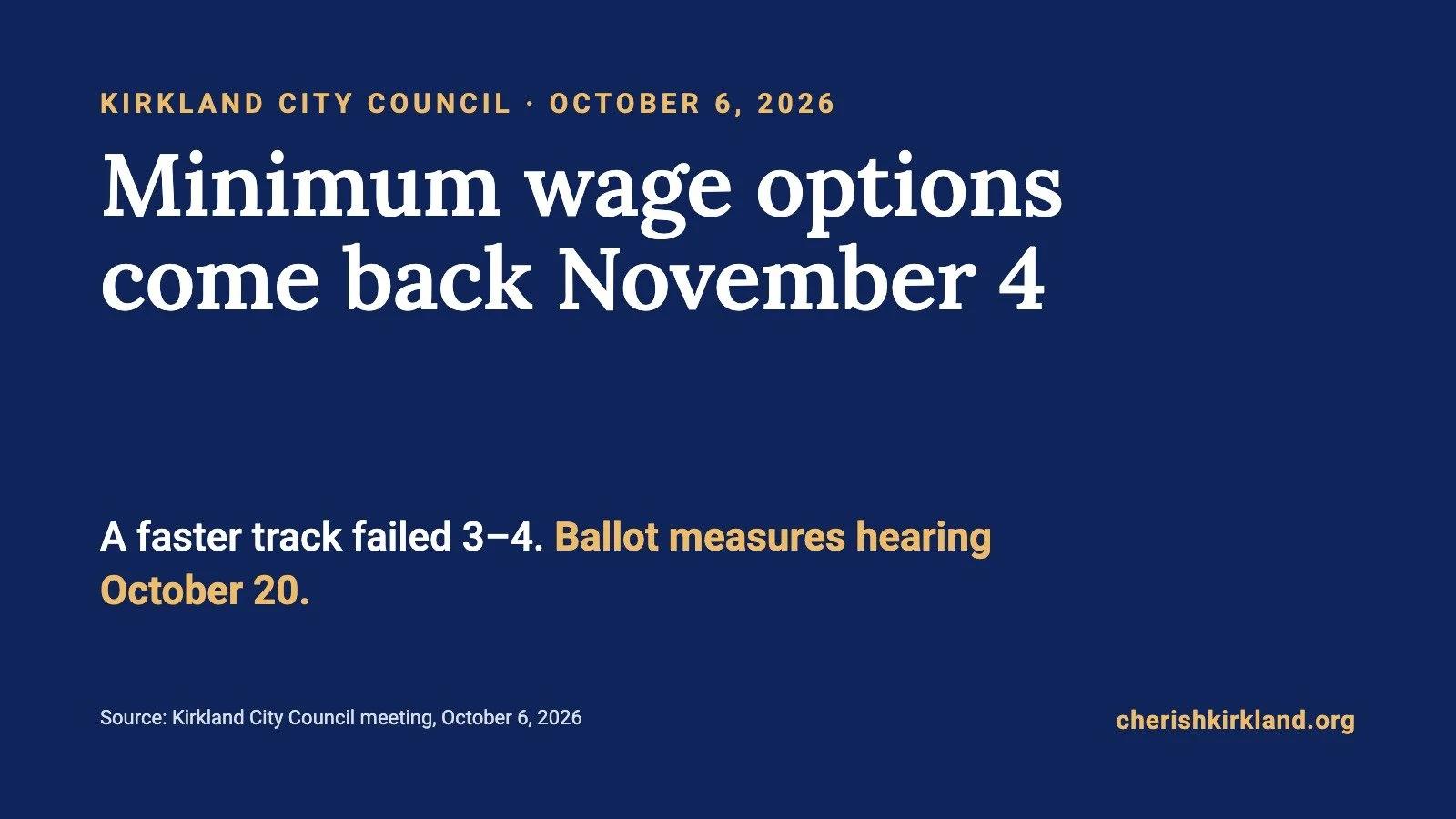 October 6, 2026 — City Council: What Happened