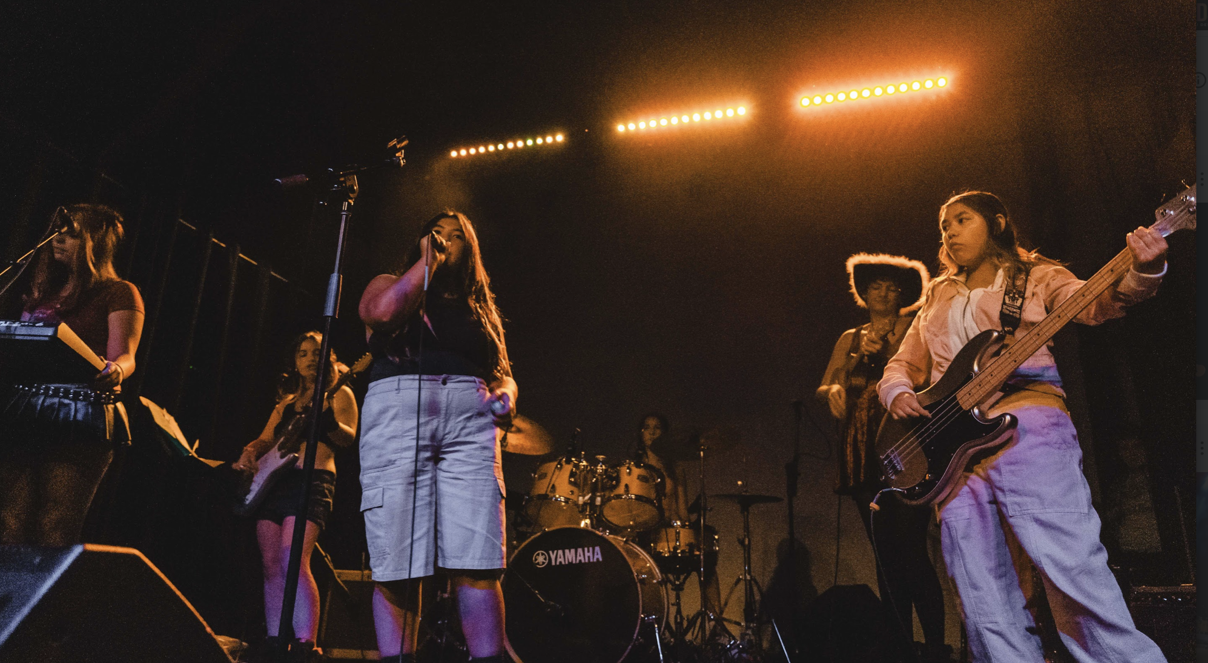 Youth band at Girls Rock Des Moines Showcase for Summer Rock Camp on stage at xBk.