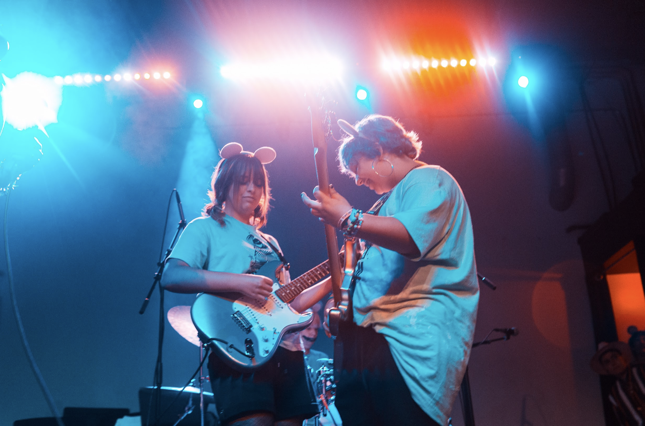Youth band at Girls Rock Des Moines Showcase for Summer Rock Camp on stage at xBk.