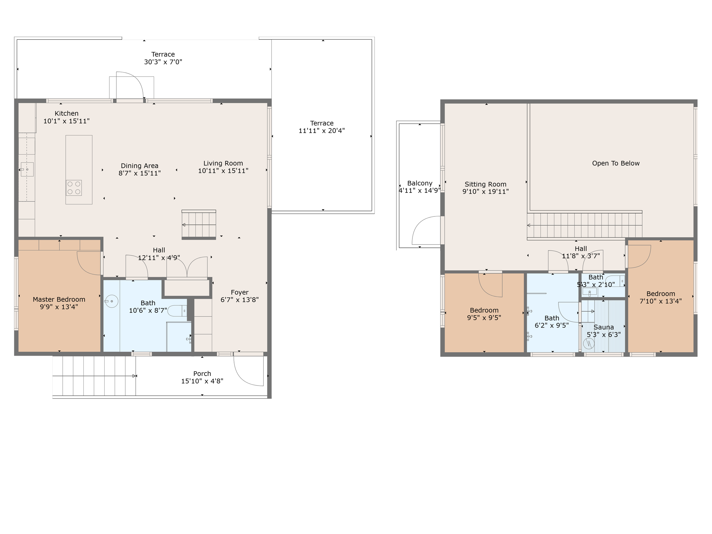 2D Color Floor Plan