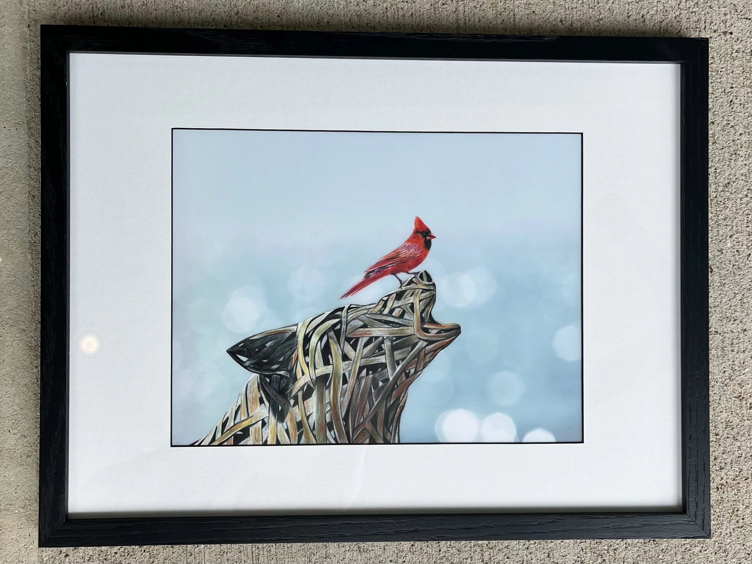 Original colored pencil framed for Kyle's office!