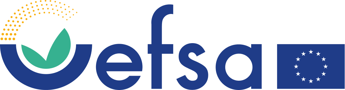 EFSAS logo with a green leaf and yellow dots forming a semi-circle, and a blue background with a circle of white stars.