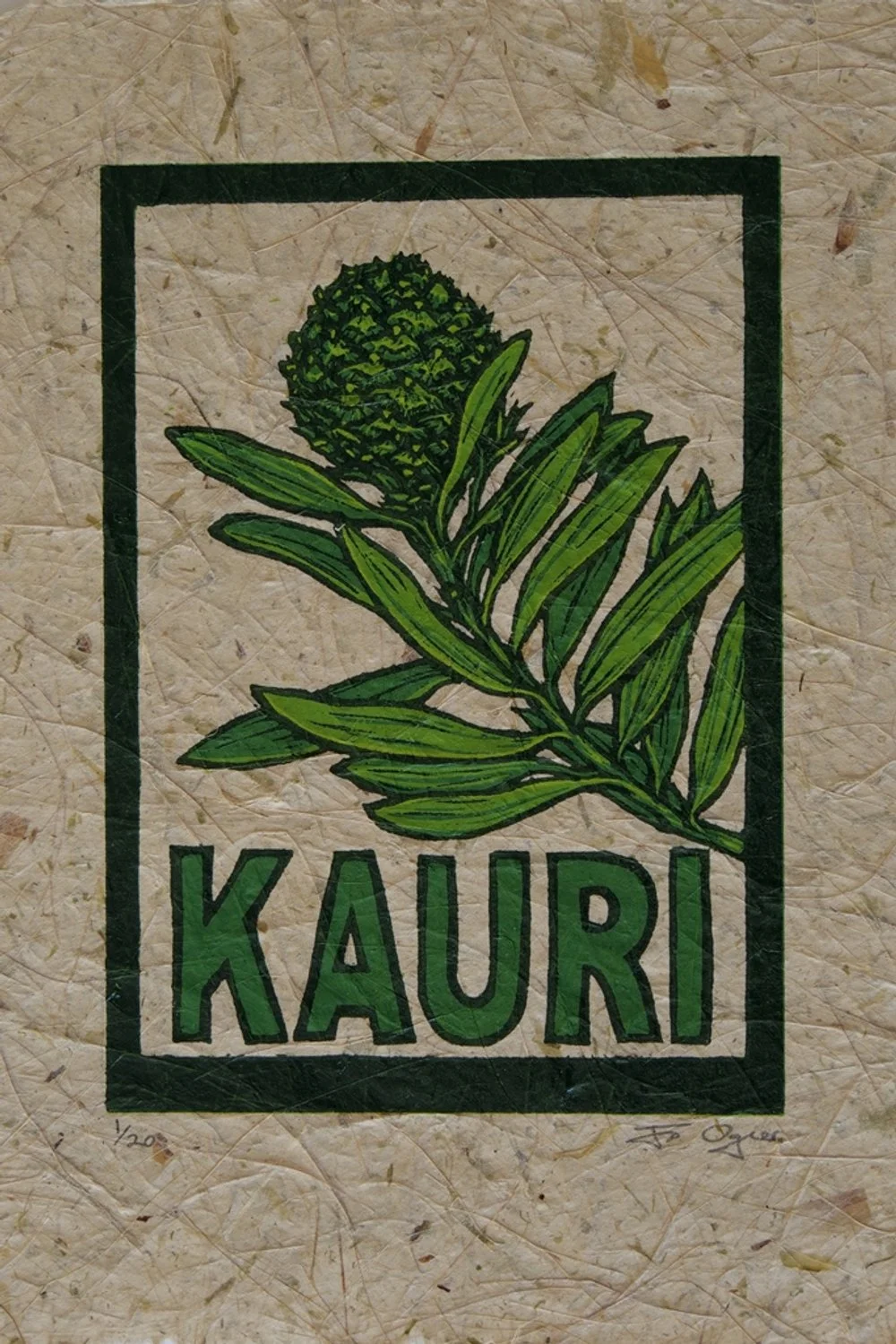 Jo Ogier - Kauri - Woodcut