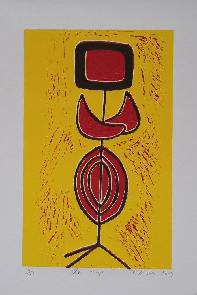 Beverly Trillo - The Lamp - Linocut