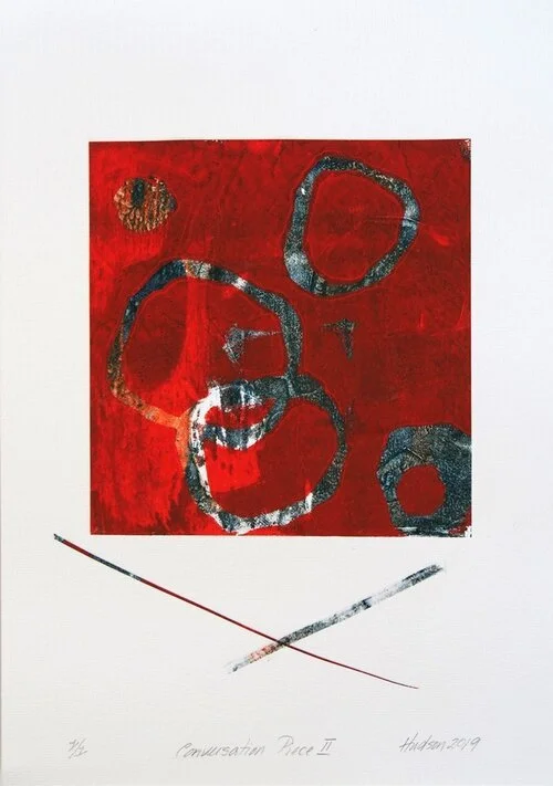Laura Hudson - Conversation Piece - Monoprint collage