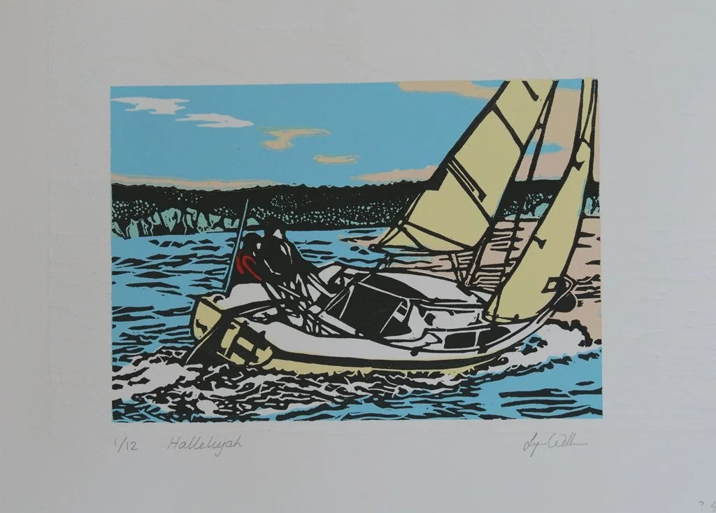 Lynne Wilburn - Hallelujah - Woodcut