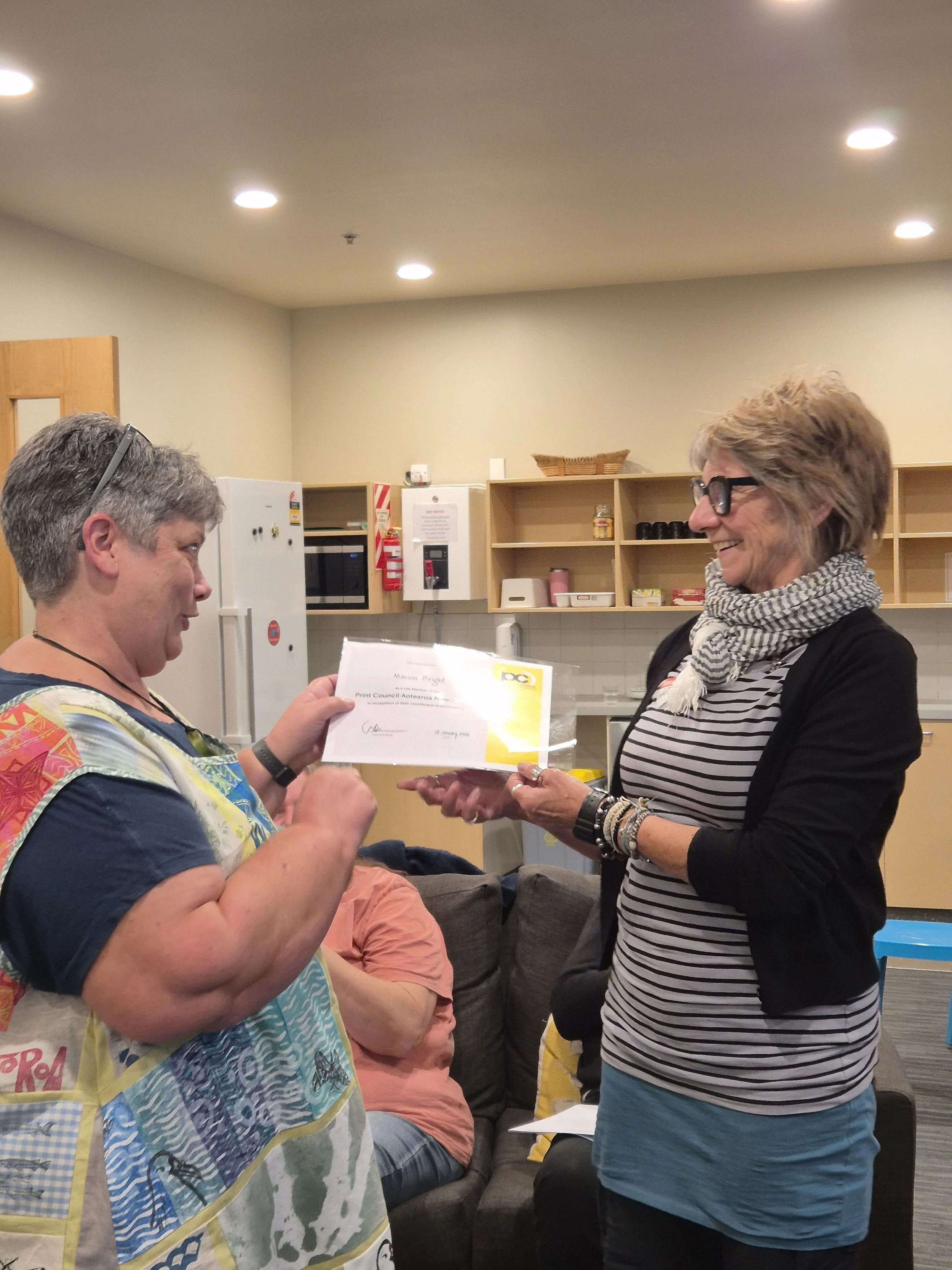 Congratulations to PCANZ Member Marion Bright For Receiving Life Membership.