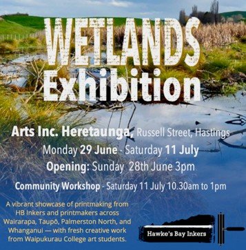 Wetlands Exhibition - Hawkes  Bay  Inkers and  Guests