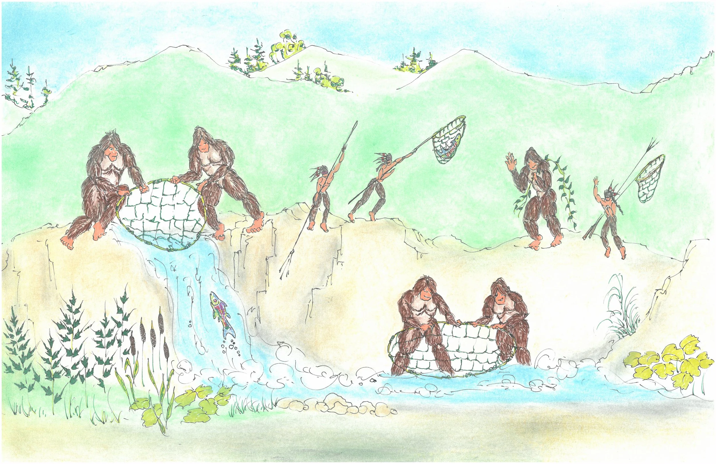 Sasquatch School of Bushcraft, Fishing with Nets and Spears