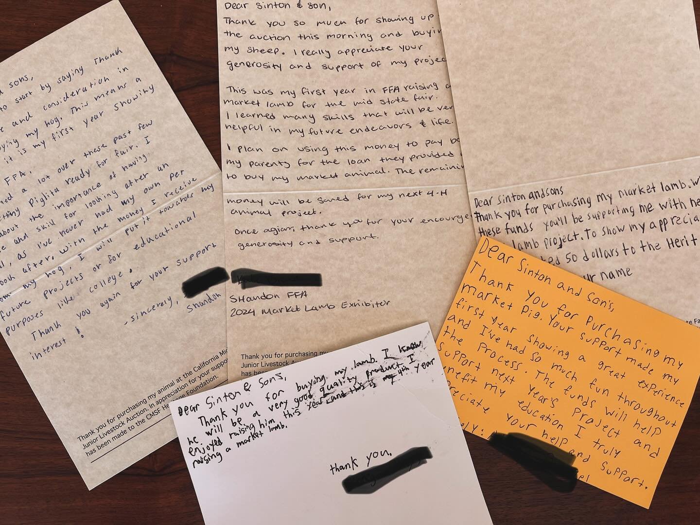 The @californiamidstatefair is behind us now, but we&rsquo;re basking in the thoughtful thank you letters from all those @nationalffa and @national4h kids who worked so hard to raise these animals. Proud to be a part of this community and supporting 