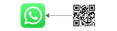 QR code next to a WhatsApp icon