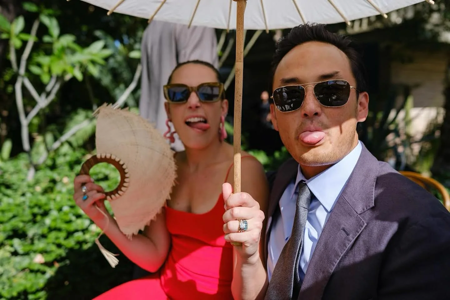 Sometimes, as a planner, it&rsquo;s a real treat to just be a guest. Here&rsquo;s my husband and me, fully embracing our best-guest duties at wedding this past June. The day was filled with love, lots of sunshine, and a bit of tongue.