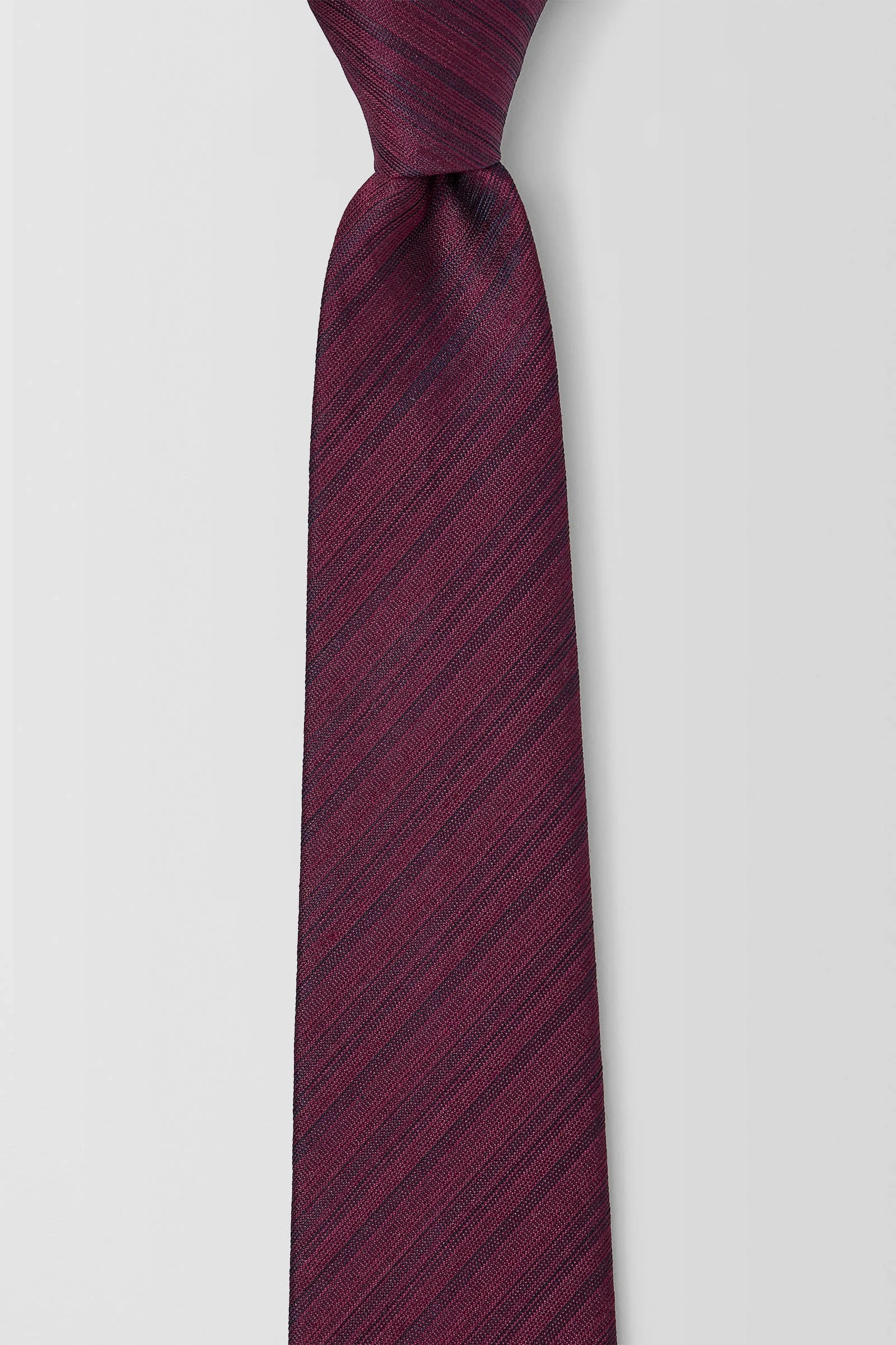 Bamboo Stripe 7.5cm Tie  
 PJAW100010 Wine 