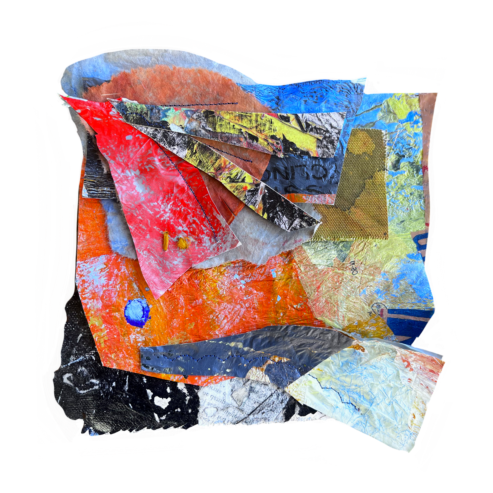 Pliable Land,
Mixed media with found objects,
6” x 9”,
2024