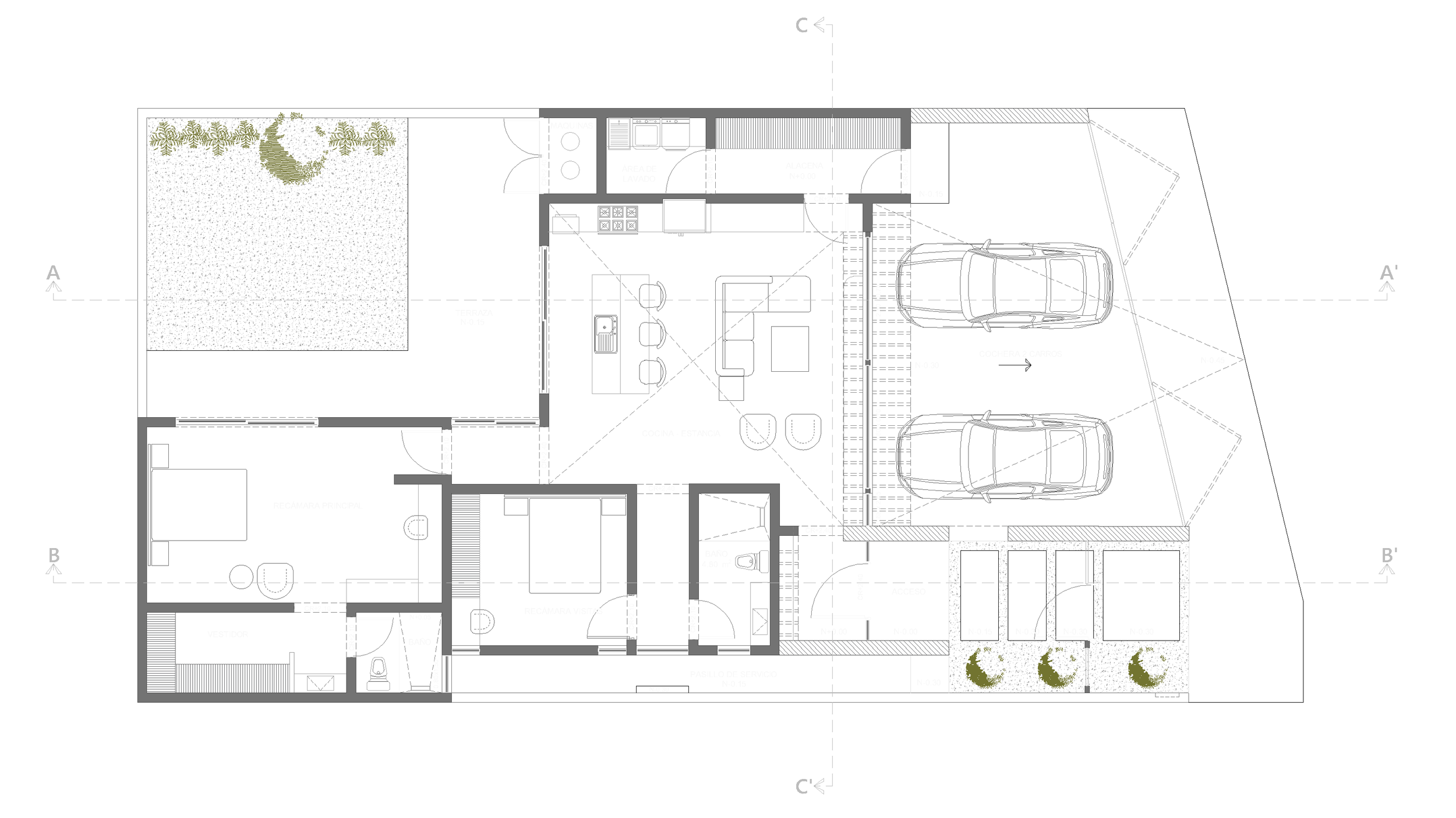 Planta Arquitectónica Casa Kura