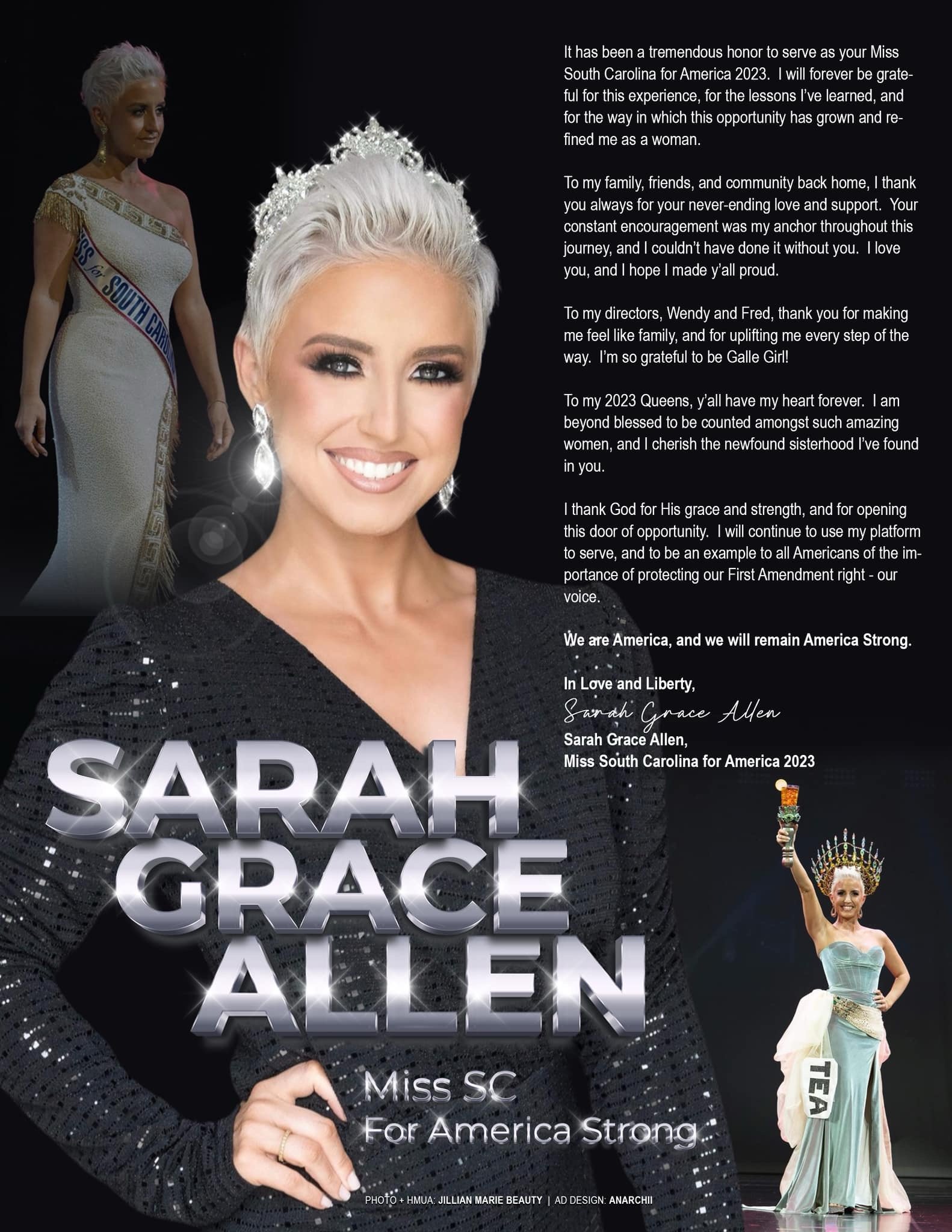 My Farewell as Miss South Carolina for America