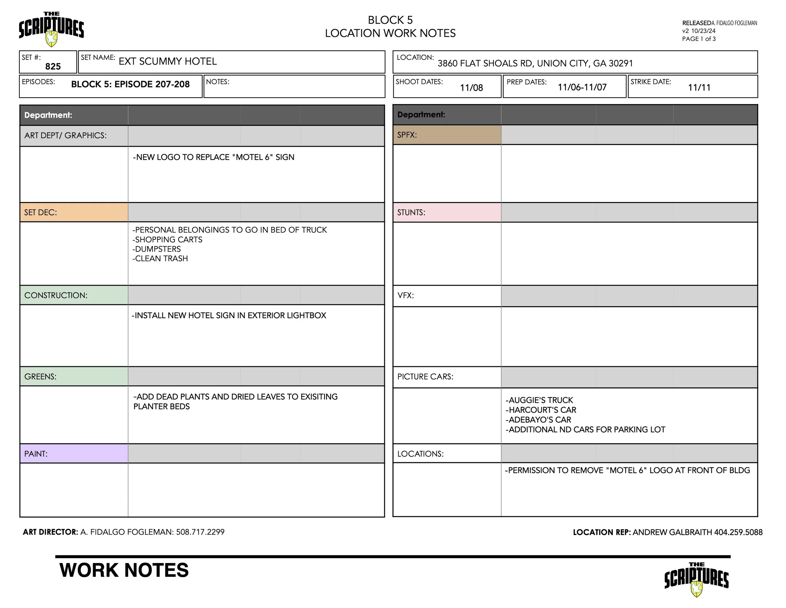 Written Work Notes
