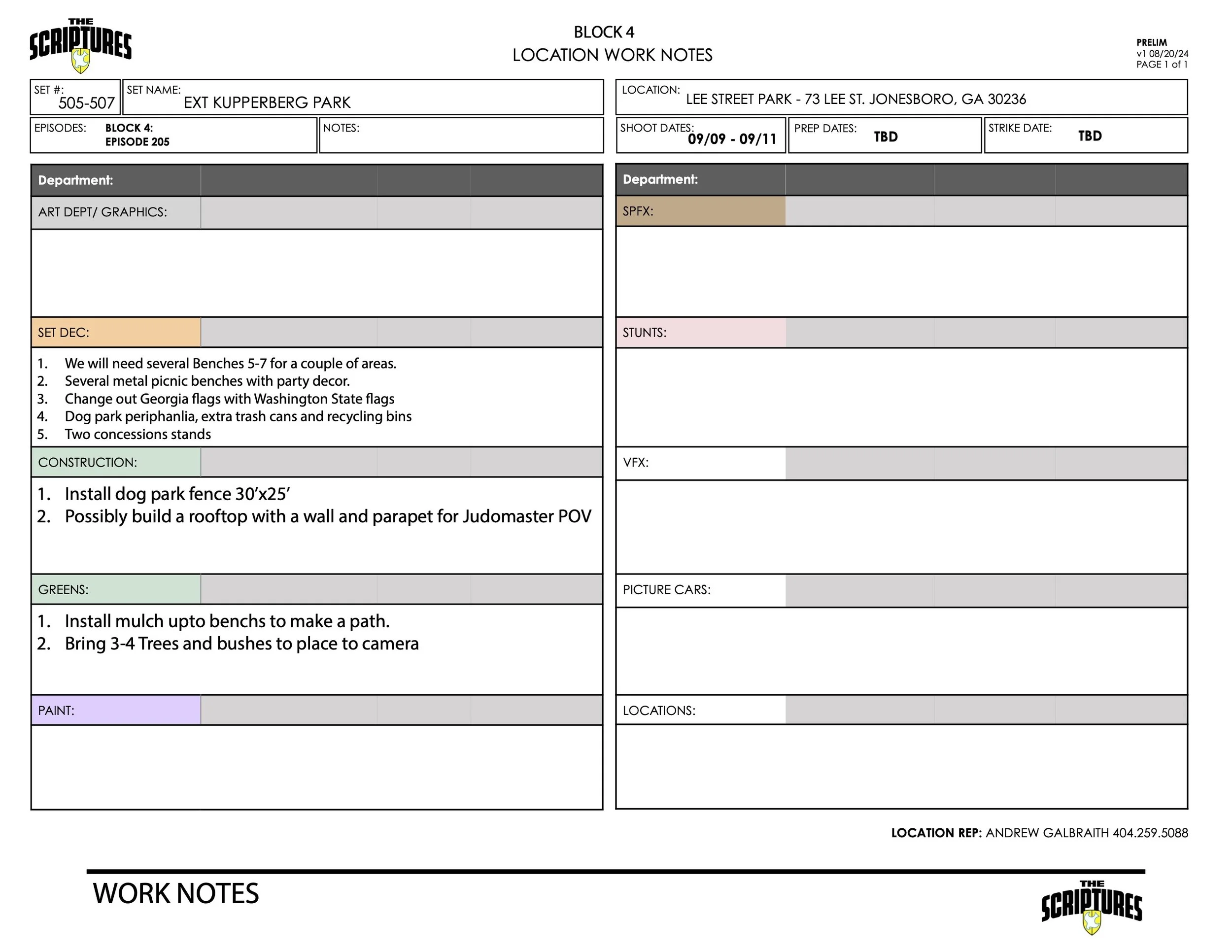 Written Work Notes (by Drew Monahan)