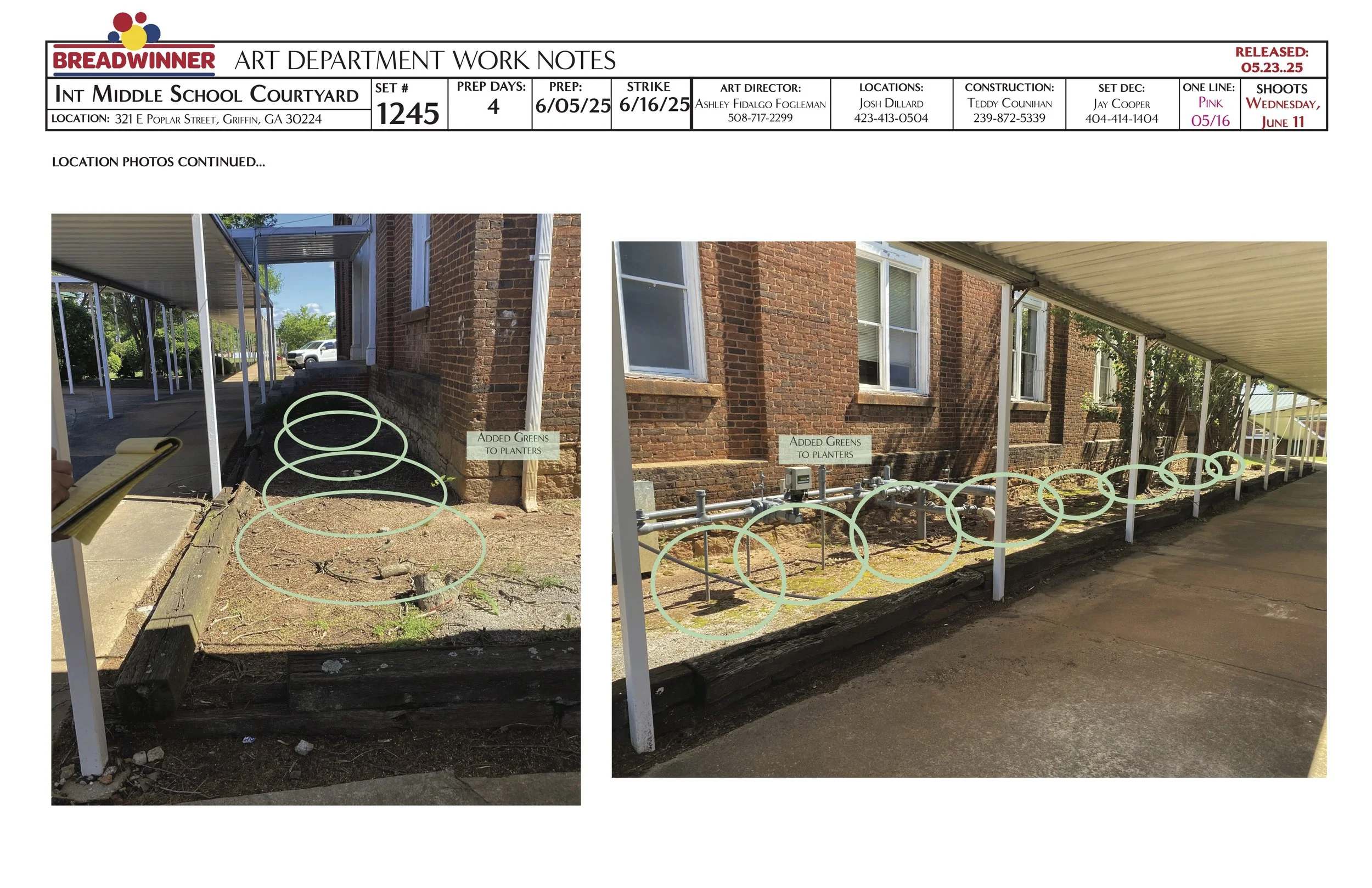 Courtyard Work Notes
