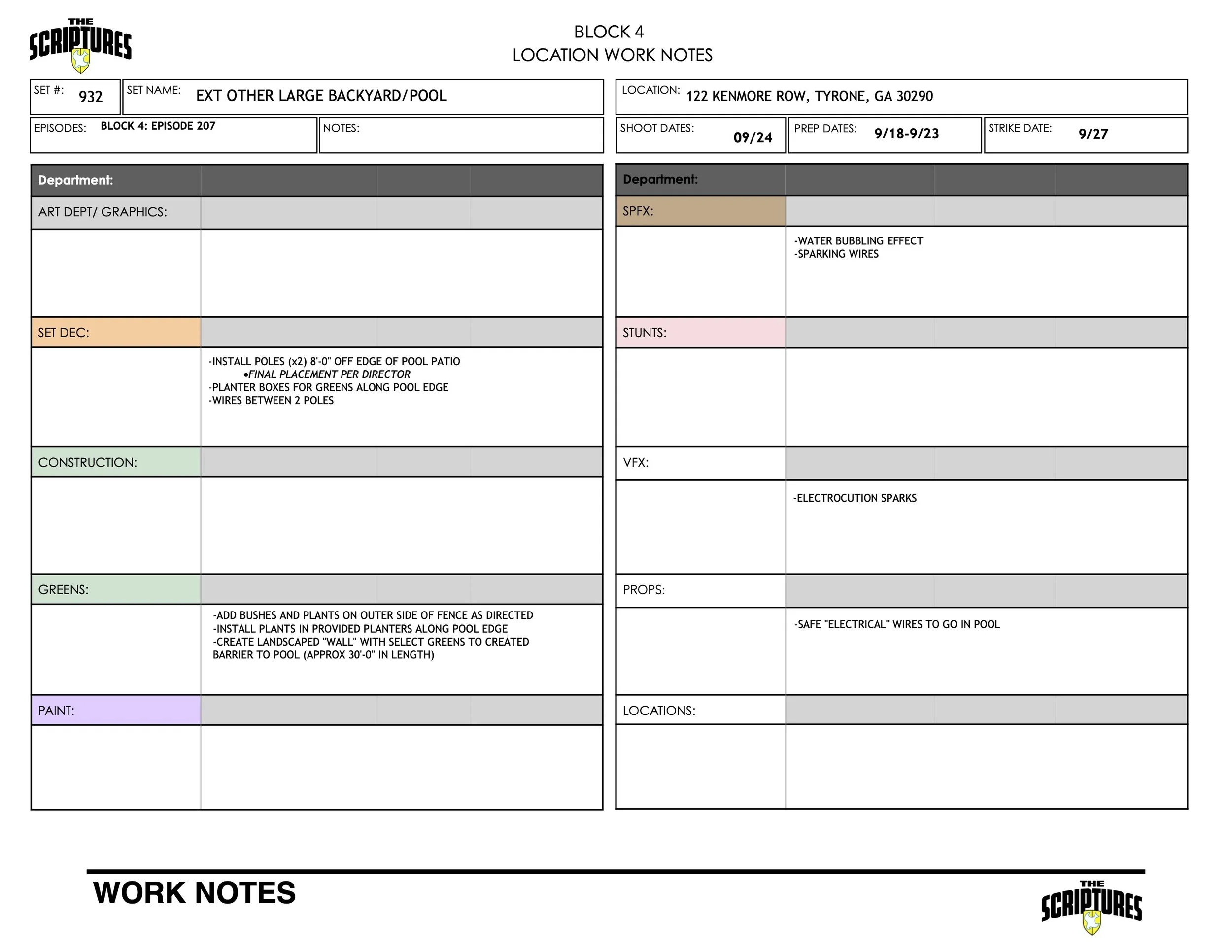 Written Work Notes