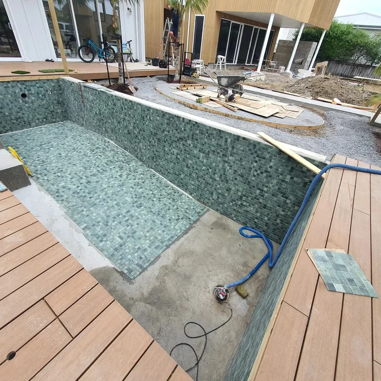 New pool build coming along