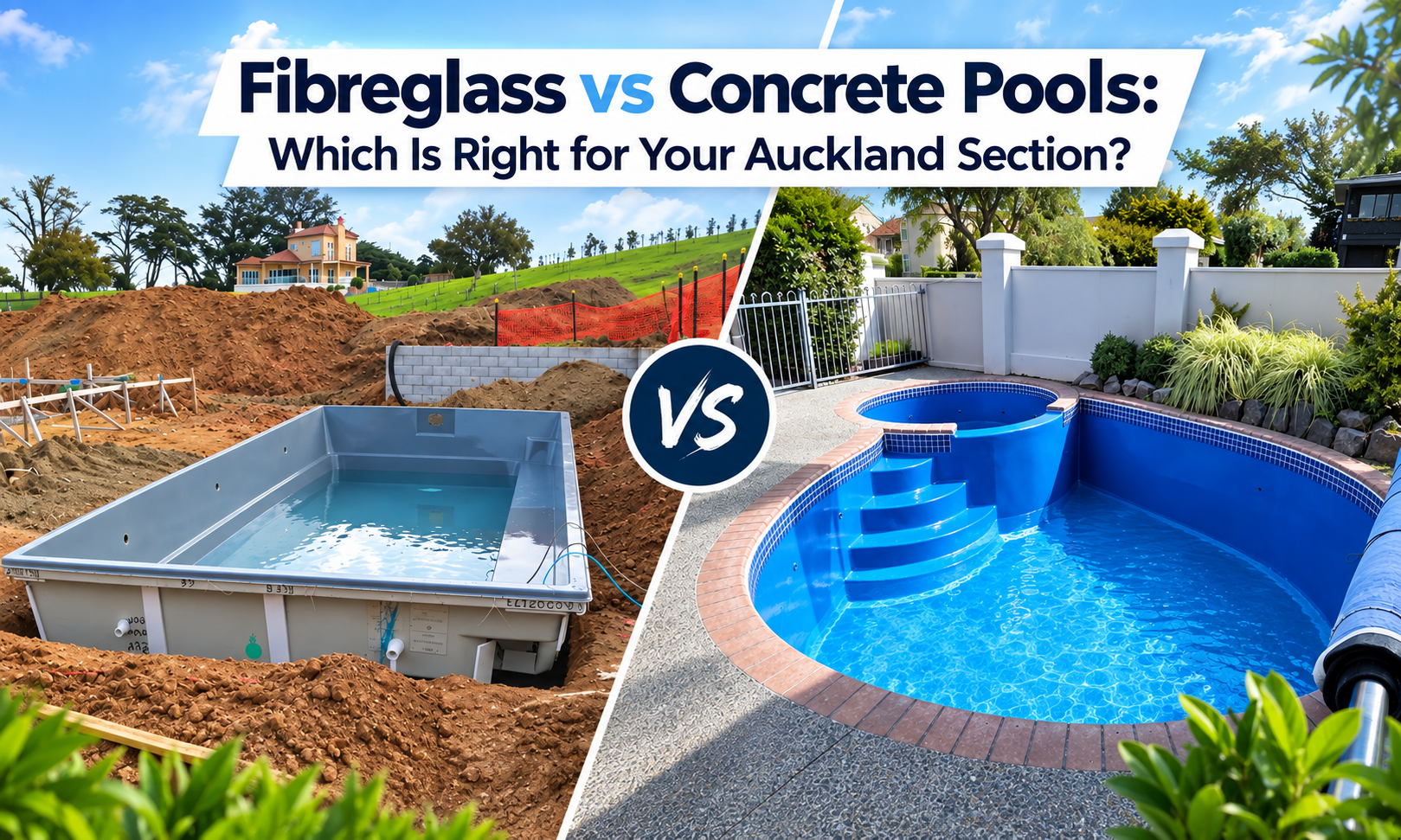Fibreglass vs Concrete Pools: Which Is Right for Your Auckland Section?