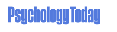 Text reading 'Psychology Today' in blue on a white background.