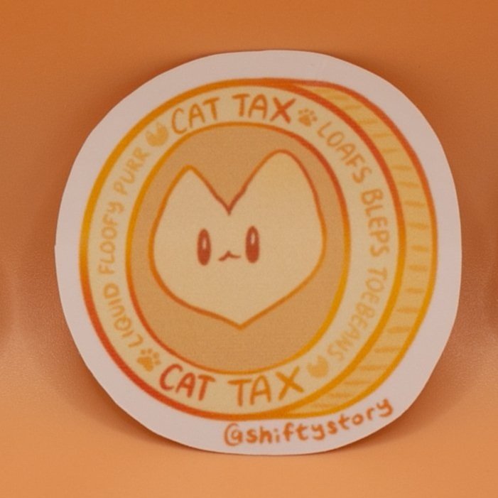 Cat Tax Sticker
