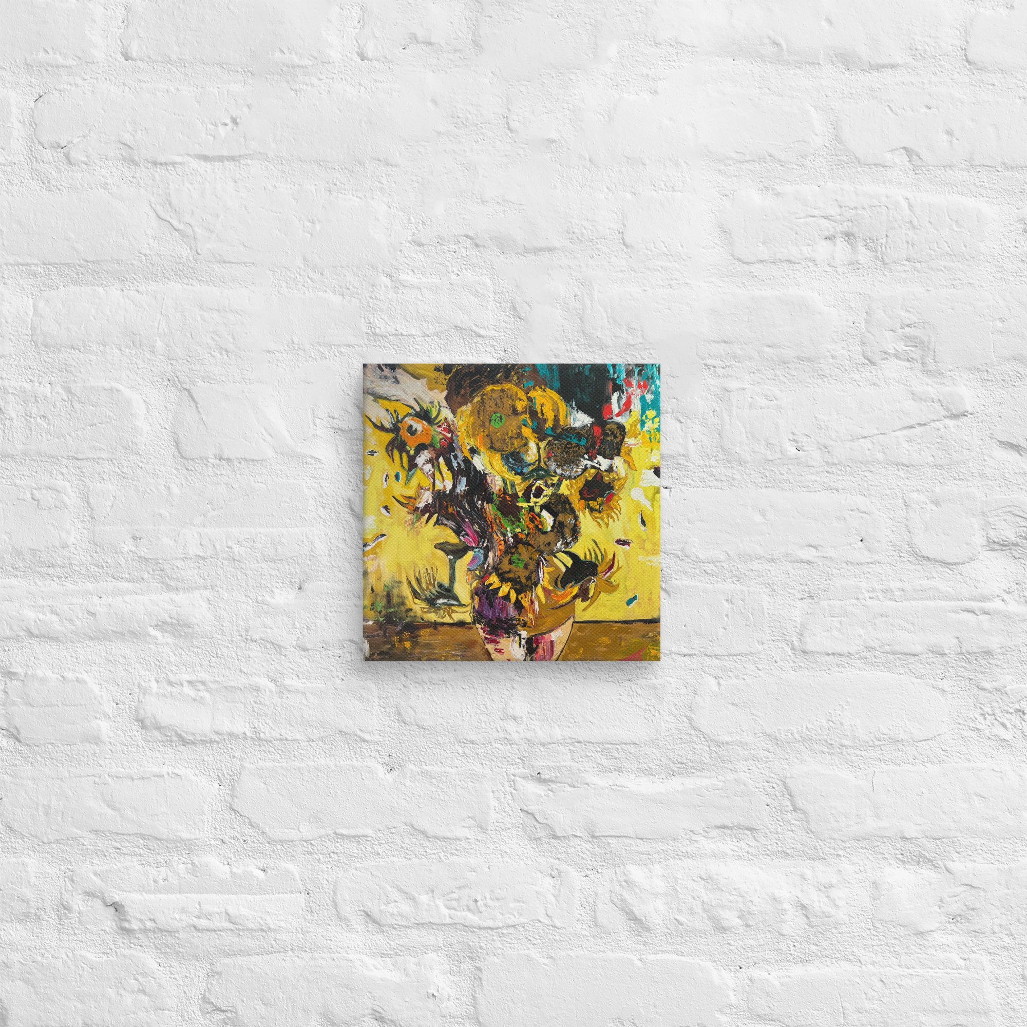 Vase with Yellow Flowers - Canvas
