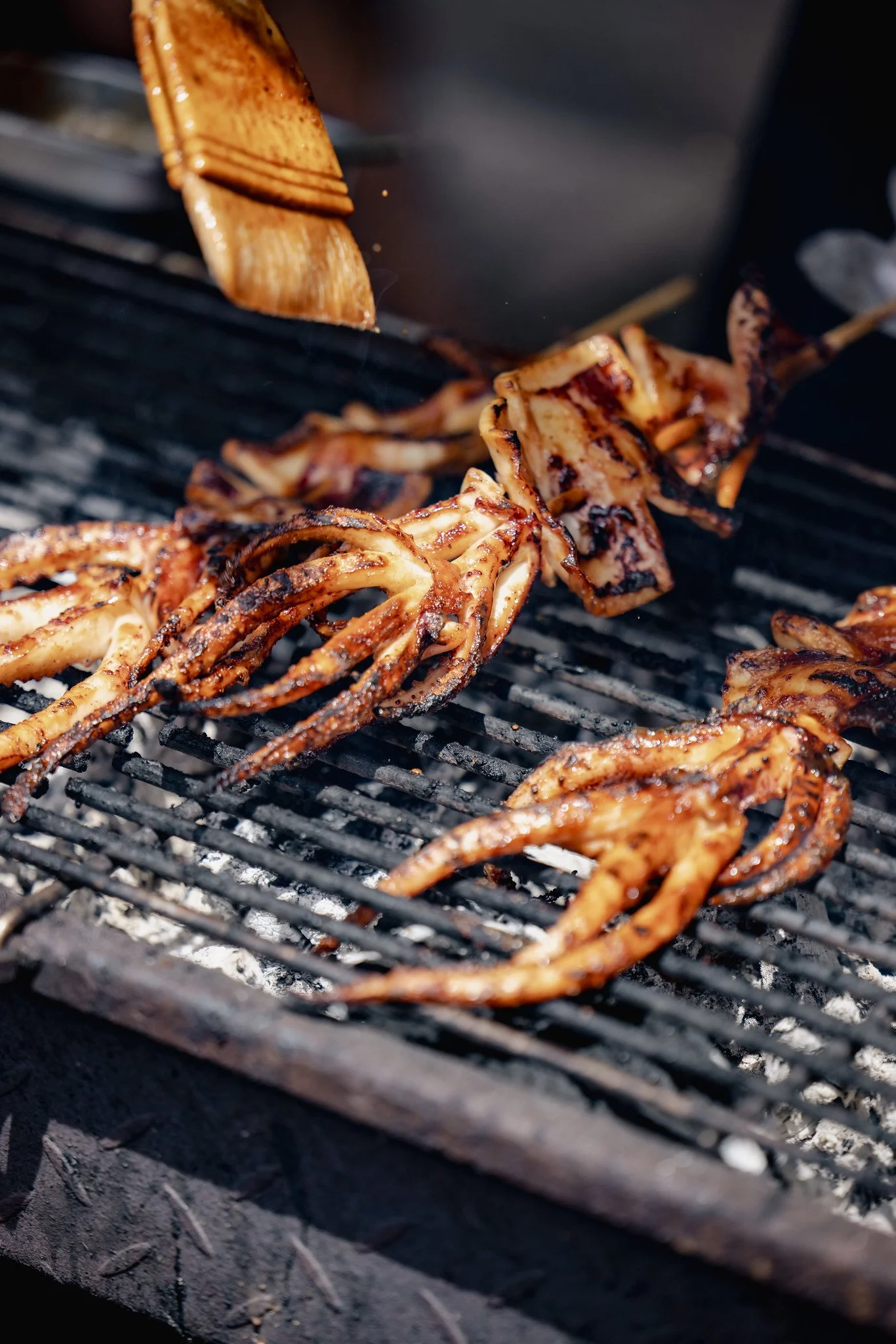 Squids on the grill