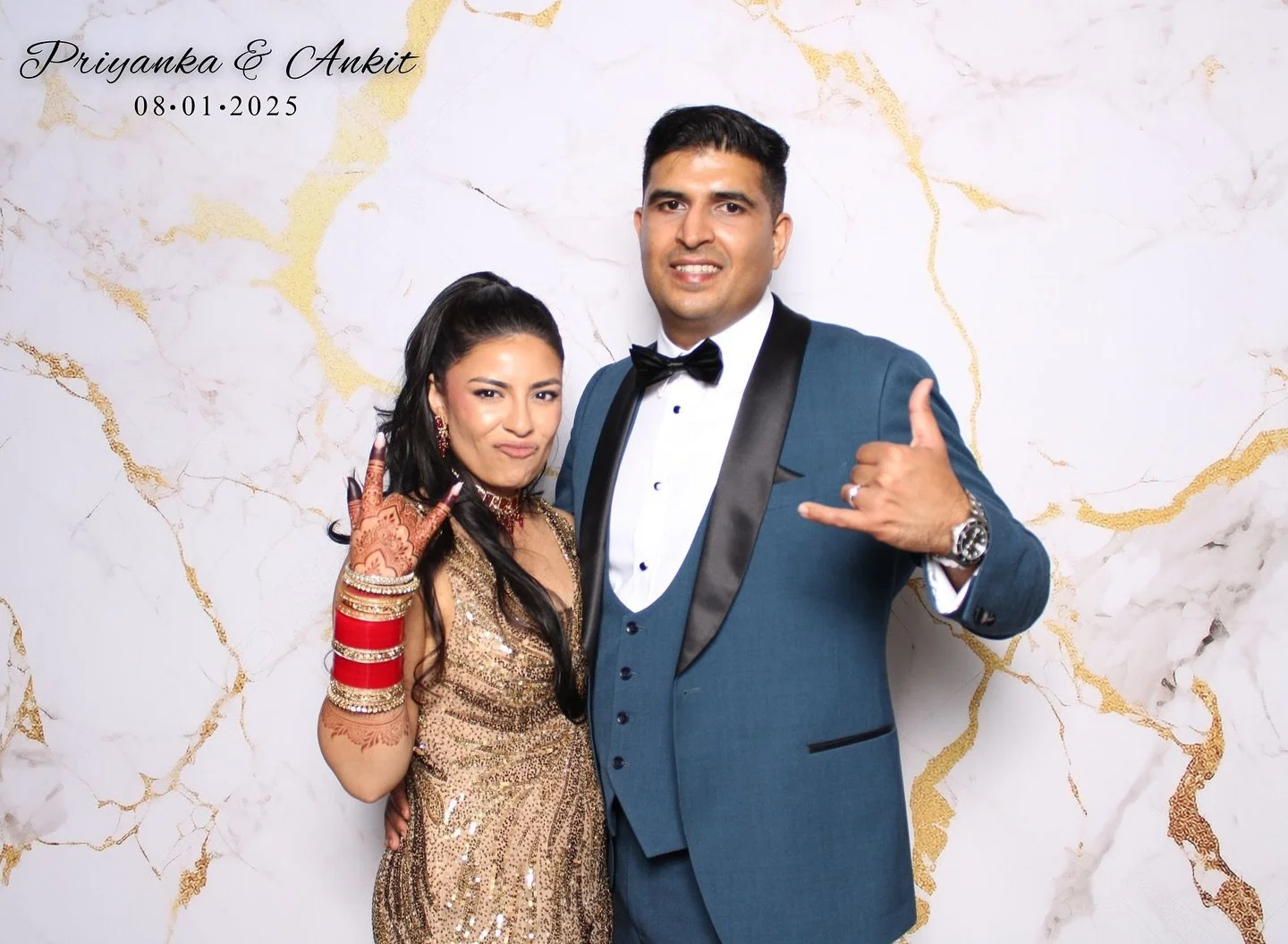 A picture-perfect moment for Priyanka and Ankit. 🤍✨

Our Classic Print Photo Booth paired with the always-popular white and gold marble backdrop made for timeless keepsakes all night long. Elegant, fun, and unforgettable just like their celebration.