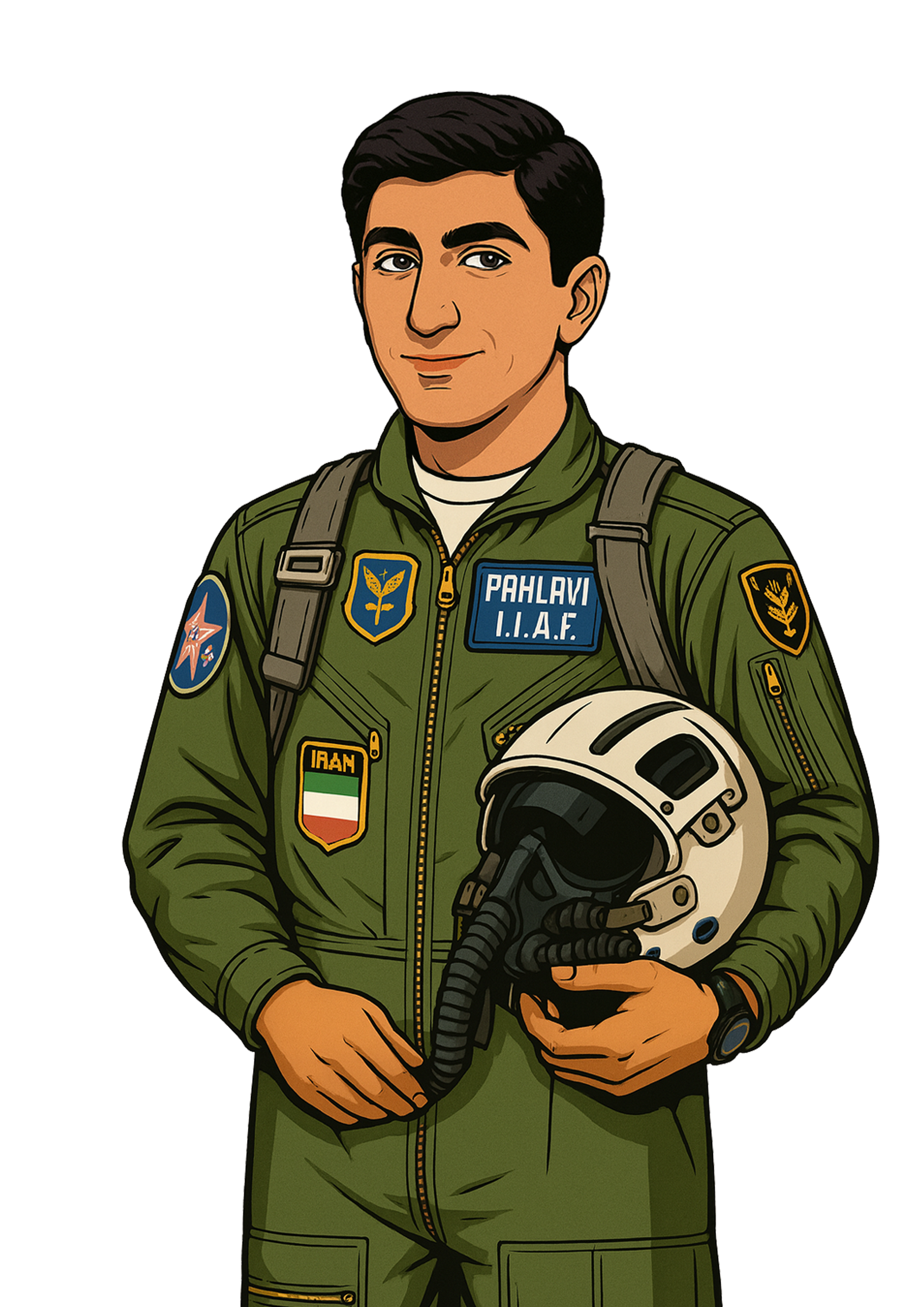 Crown prince Reza Pahlavi as a fighter pilot