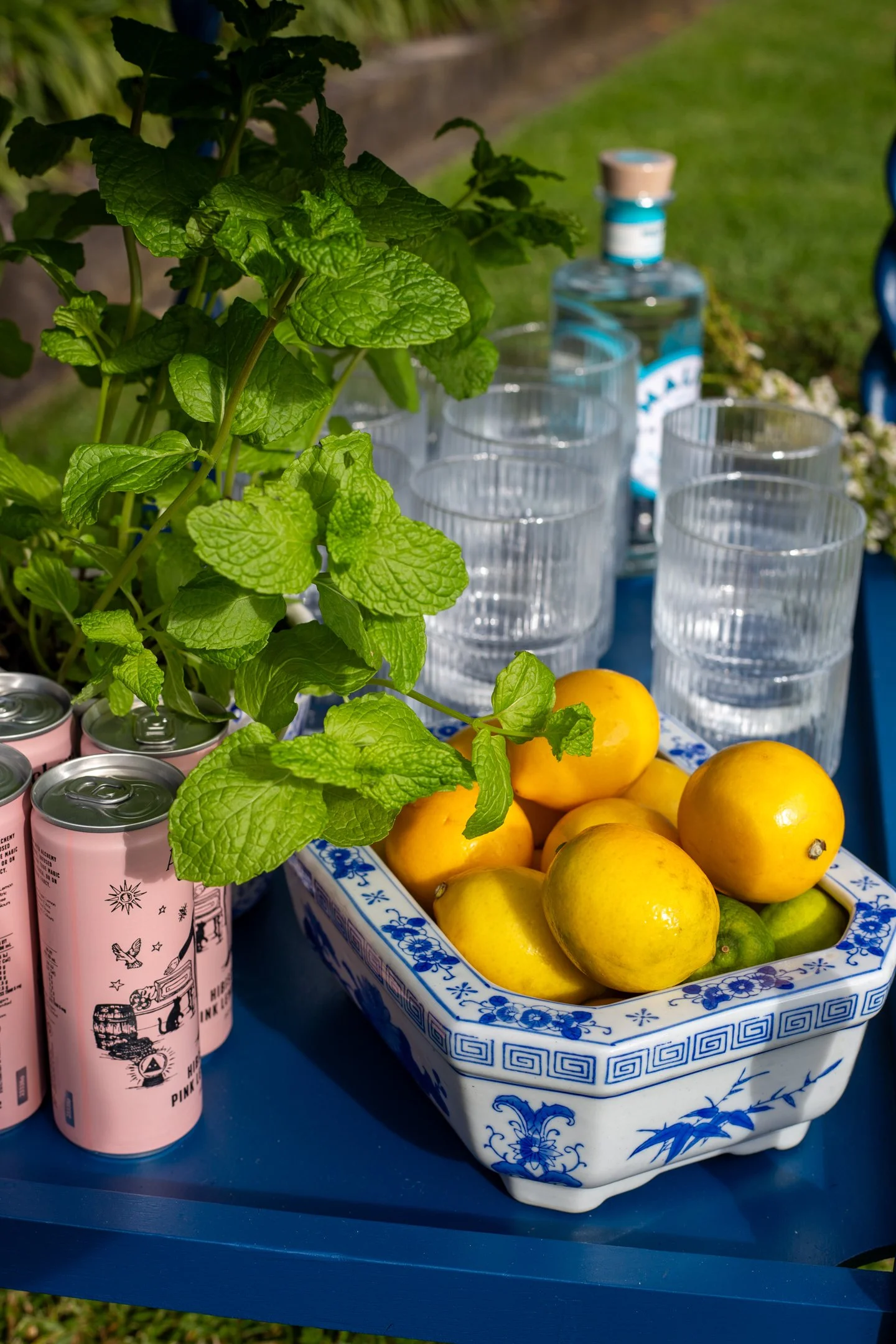 Fancy Neighbour Auckland Blue Bar trolley for hire