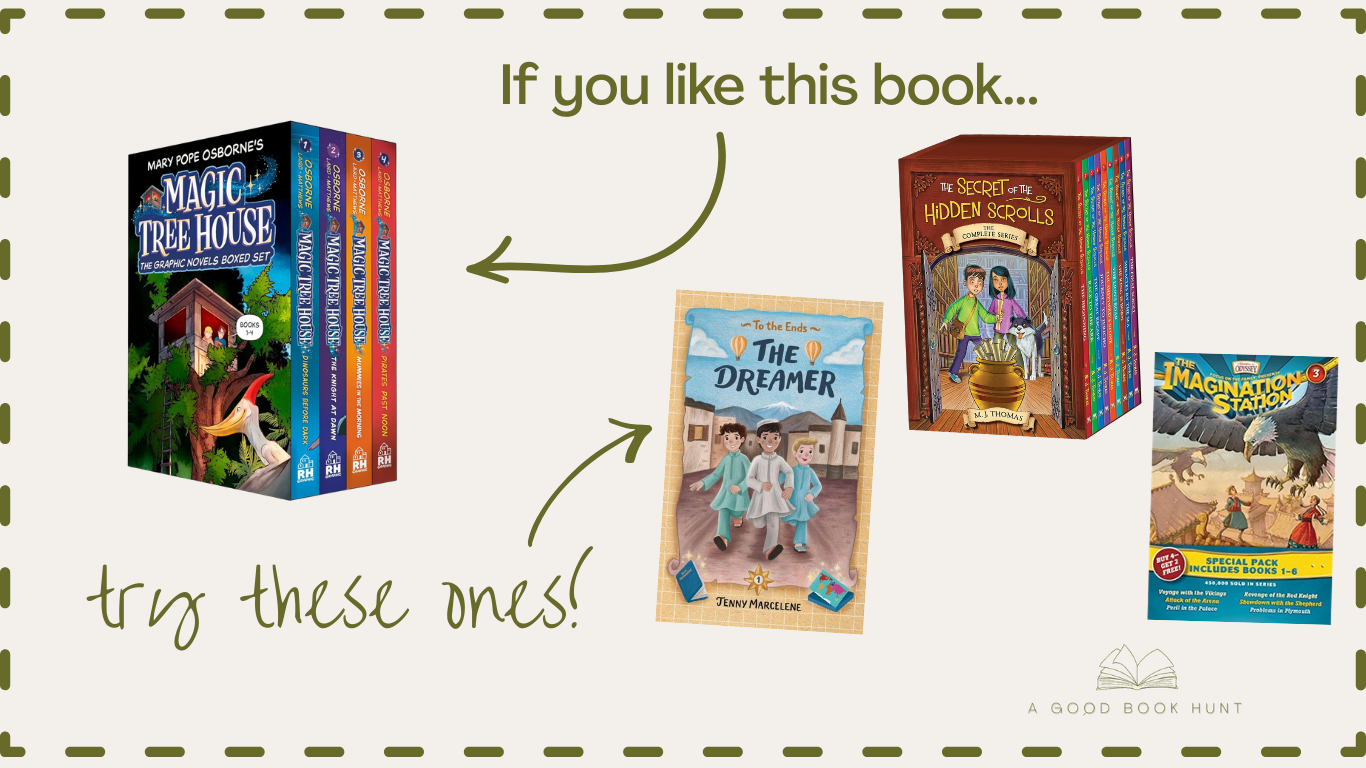 Magic Treehouse series shown alongside three alternatives: The Dreamer, The Secret of the Hidden Scrolls, Imagination Station