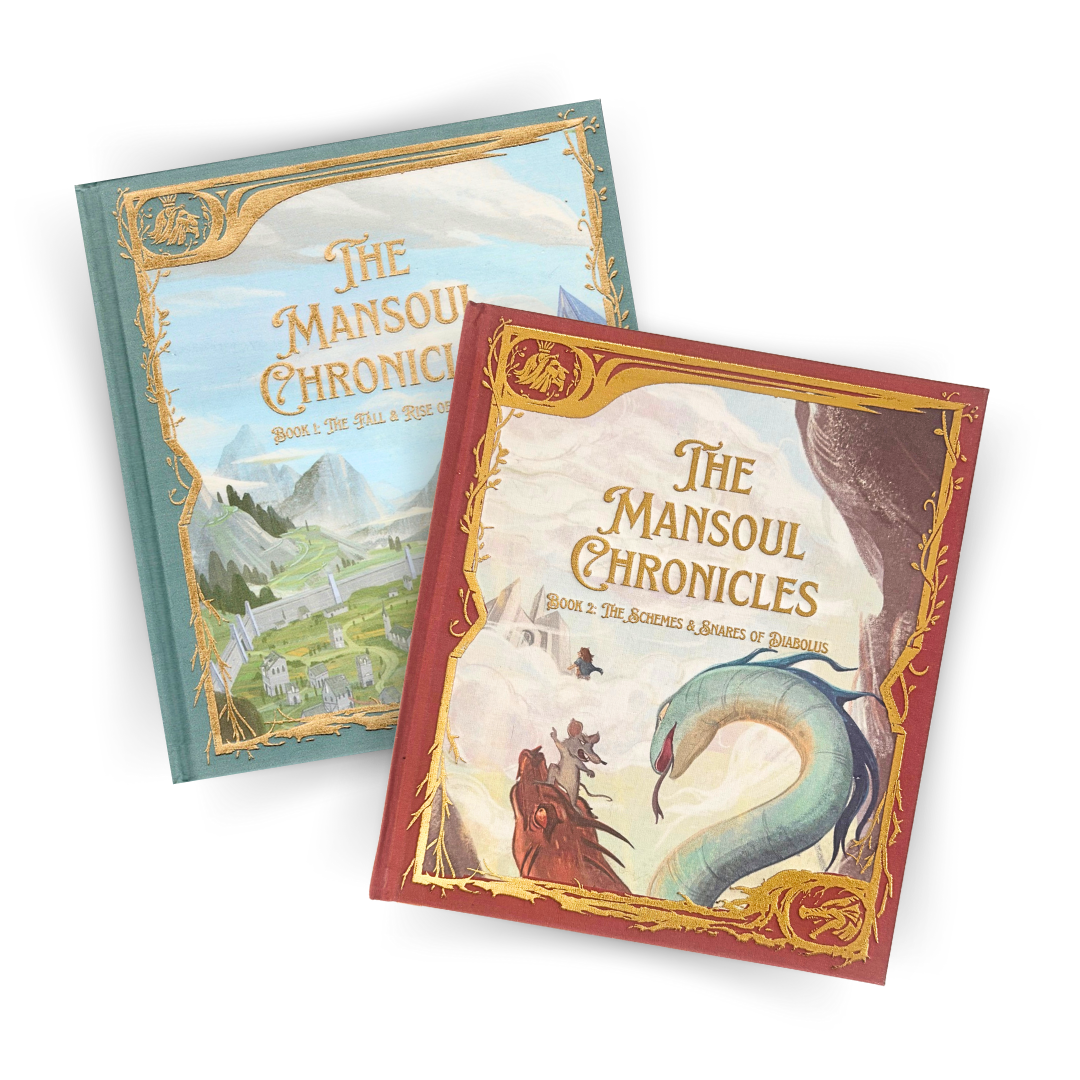 Cover of The Mansoul Chronicles children’s books, an illustrated Christian allegory about the battle for the human heart and mind.