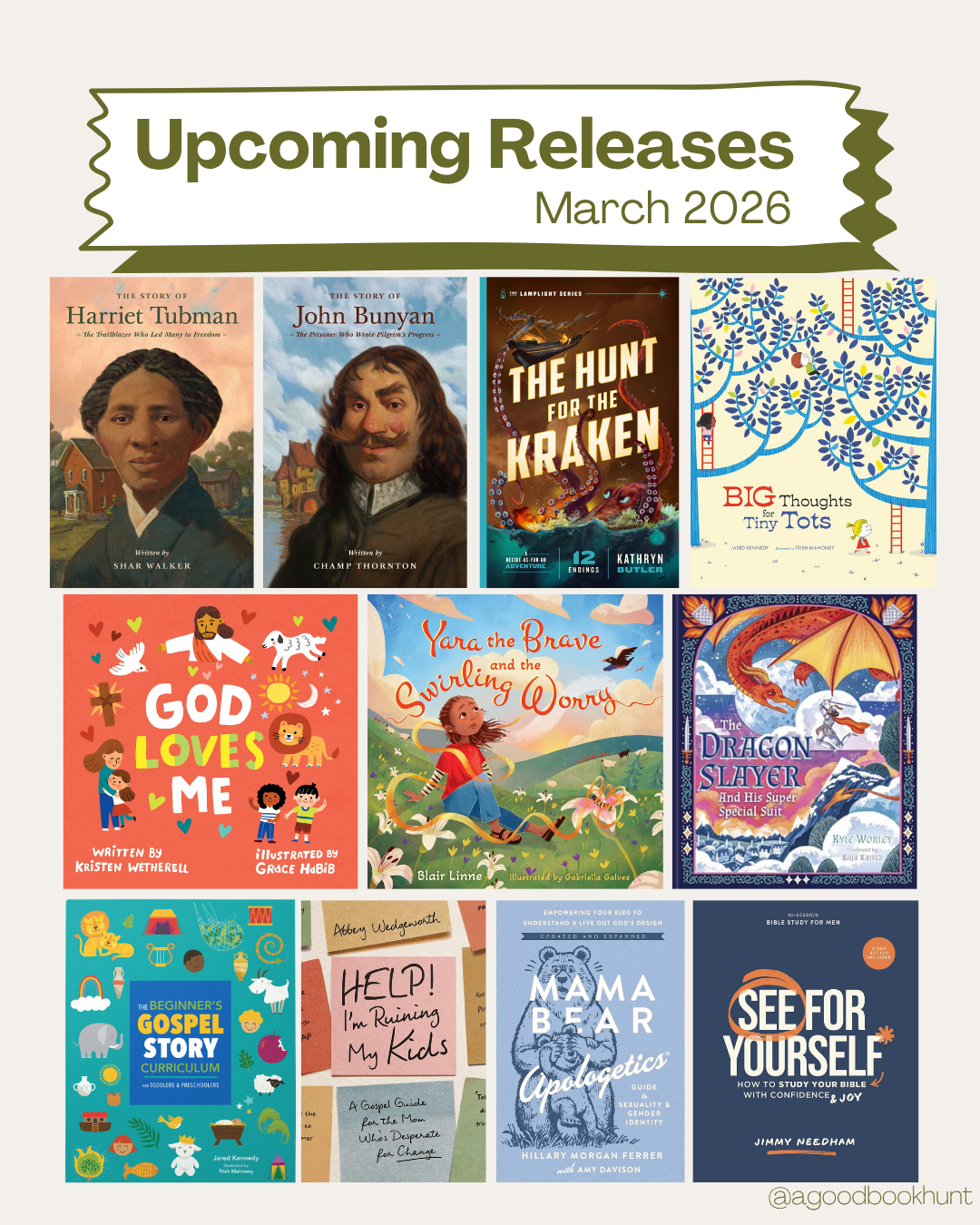 Christian children’s books scheduled for march 2026