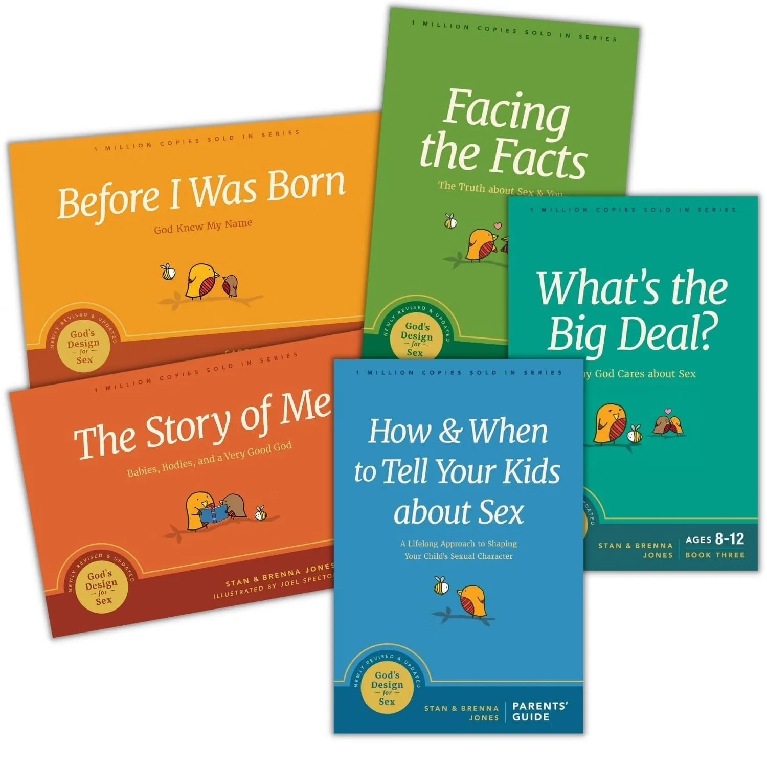 Covers of the God's Design for Sex series, age-specific Christian books about sexuality and God's design for our bodies