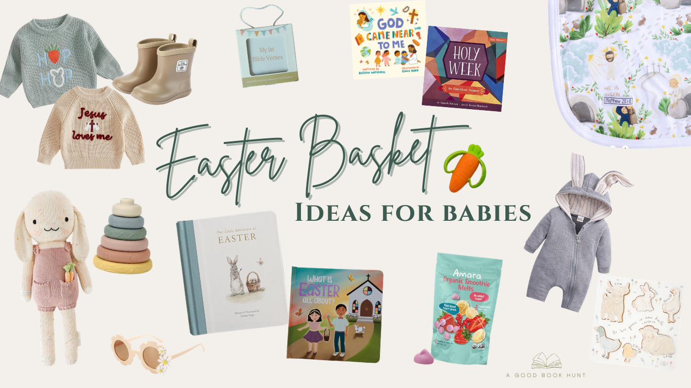 Graphic of Easter basket ideas for babies
